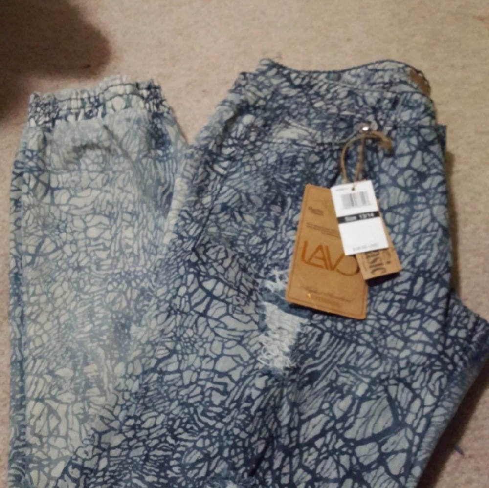 Distressed jeans